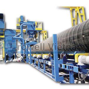 Máy phun bi làm sạch ống thép