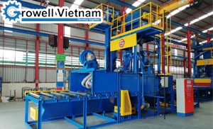 Máy bắn bi làm sạch bề mặt kim loại