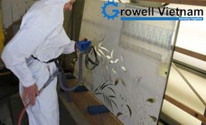 Máy phun cát trên kính - Growell Việt Nam