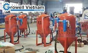Áp suất phun khi sử dụng cối phun cát làm sạch bề mặt