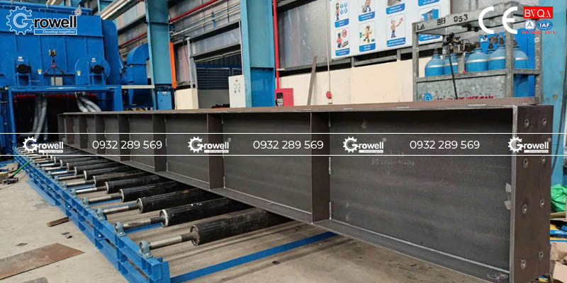 Máy phun bi dầm thép Máy phun bi dầm thép
