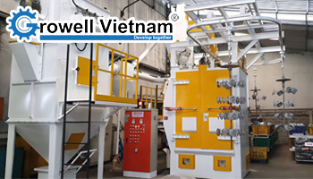 Ứng dụng hệ thống phun bi dạng treo trong ngành đúc kim loại