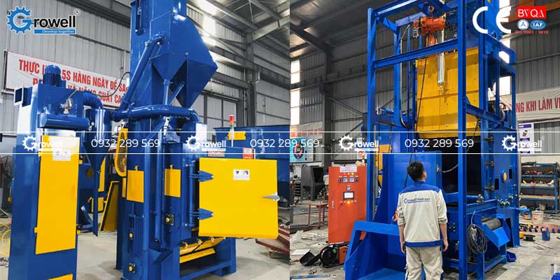 Vận hành máy phun bi Vận hành máy phun bi