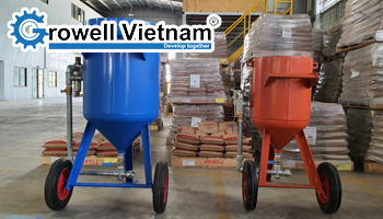 Cối phun cát di động – Giải pháp làm sạch bề mặt linh hoạt