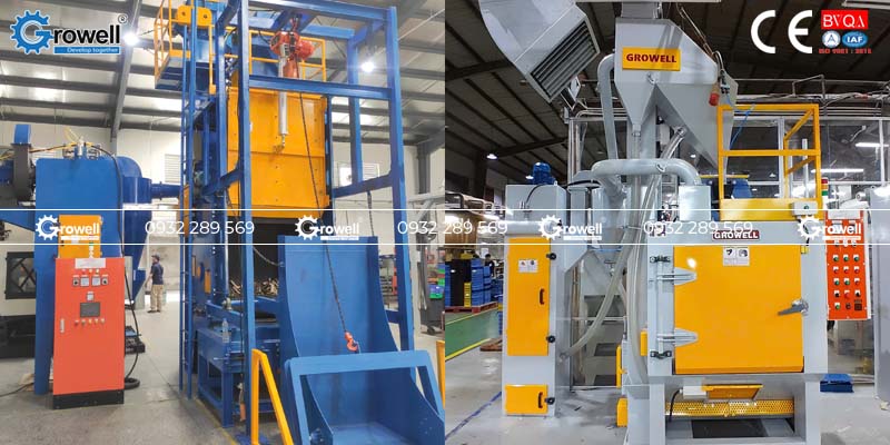 Ứng dụng máy phun bi thùng đảo Ứng dụng máy phun bi thùng đảo