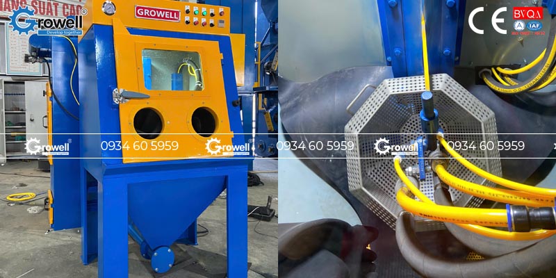 Máy phun cát lồng xoay Máy phun cát lồng xoay