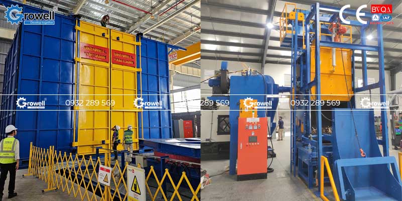 Máy phun bi hiệu suất cao Máy phun bi hiệu suất cao