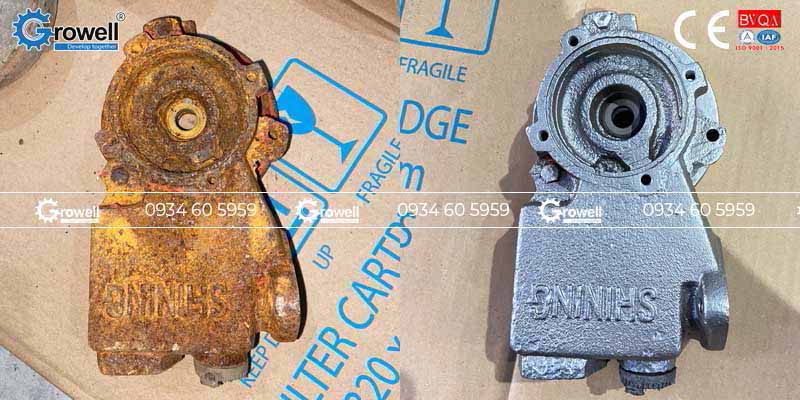 Tẩy rỉ bằng bắn cát Tẩy rỉ bằng bắn cát