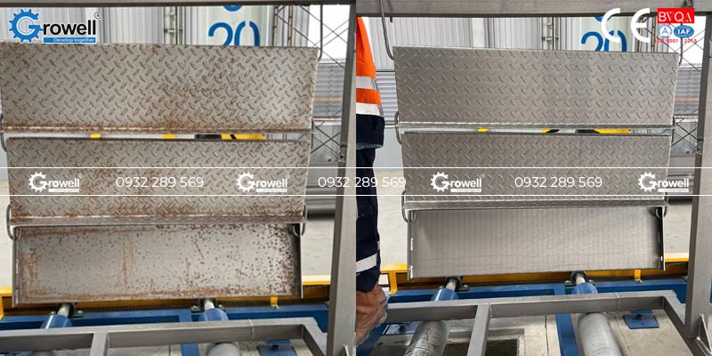 Máy phun bi tấm thép