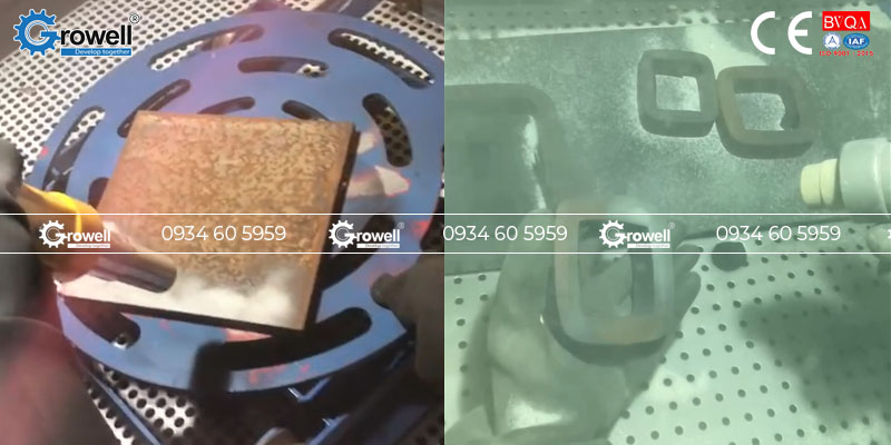 Phun cát đánh rỉ sắt thép