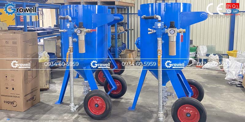 Ứng dụng máy phun cát di động Ứng dụng máy phun cát di động