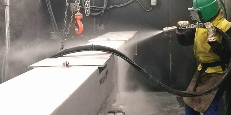 Ứng dụng máy phun cát di động Ứng dụng máy phun cát di động