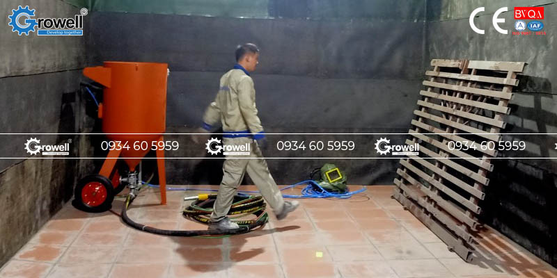 Ứng dụng máy phun cát di động Ứng dụng máy phun cát di động