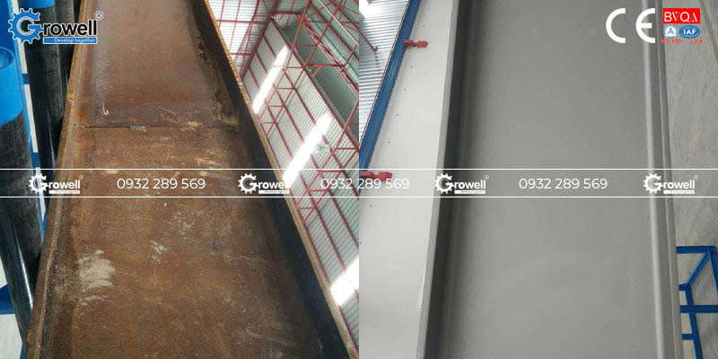 Hệ thống phun bi dầm thép