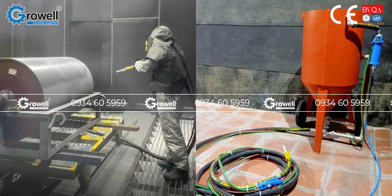 Máy phun cát di động Máy phun cát di động