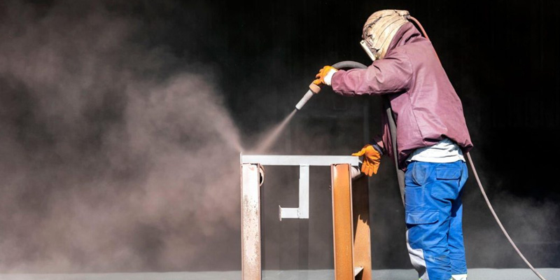 Bắn cát làm sạch kim loại