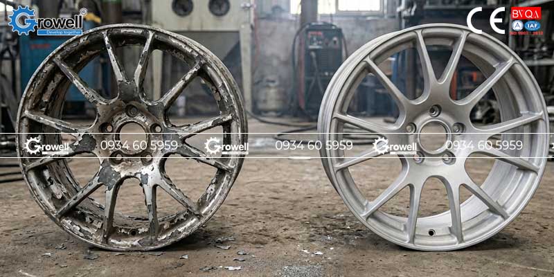 Tẩy sơn mâm xe