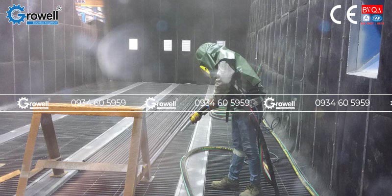 Cối phun cát áp lực Cối phun cát áp lực