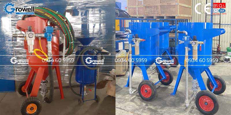 Cối phun cát áp lực Cối phun cát áp lực