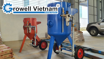 7 ưu điểm nổi bật của cối phun cát áp lực bạn nên biết
