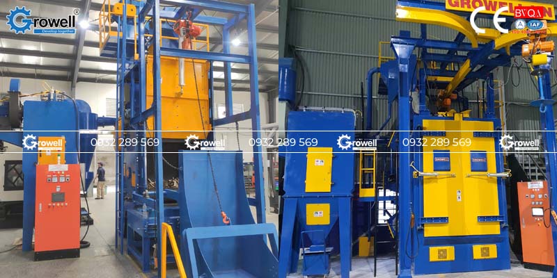 Phun bi làm sạch linh kiện cơ khí