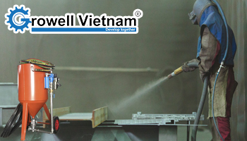Cối phun cát làm sạch kết cấu thép và những ưu điểm nổi bật