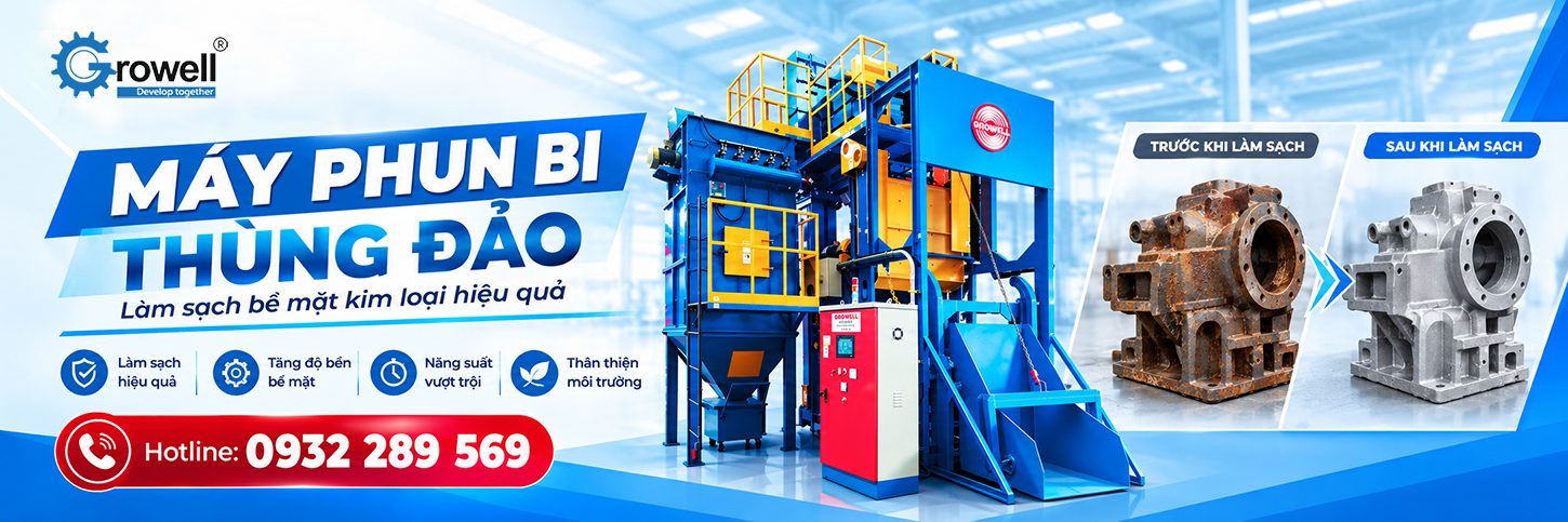 Máy phun bi Growell Việt Nam