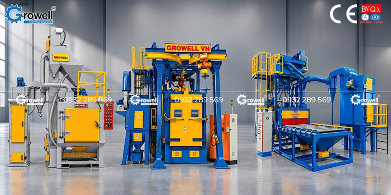 Máy phun bi tự động công nghiệp Máy phun bi tự động công nghiệp