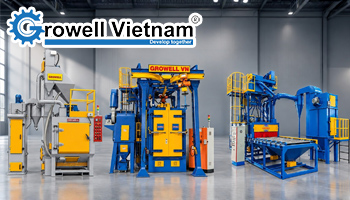 Các loại máy phun bi tự động công nghiệp phổ biến hiện nay