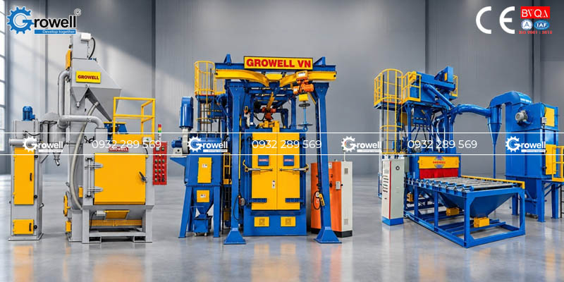 Máy phun bi tự động công nghiệp