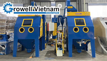 Tủ phun cát thu hồi hạt mài: Giải pháp giảm hao phí vật liệu